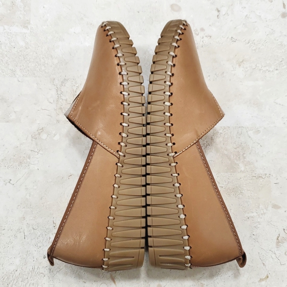 Spring Step Tan Leather Slip-On Flats - Picture 7 of 16